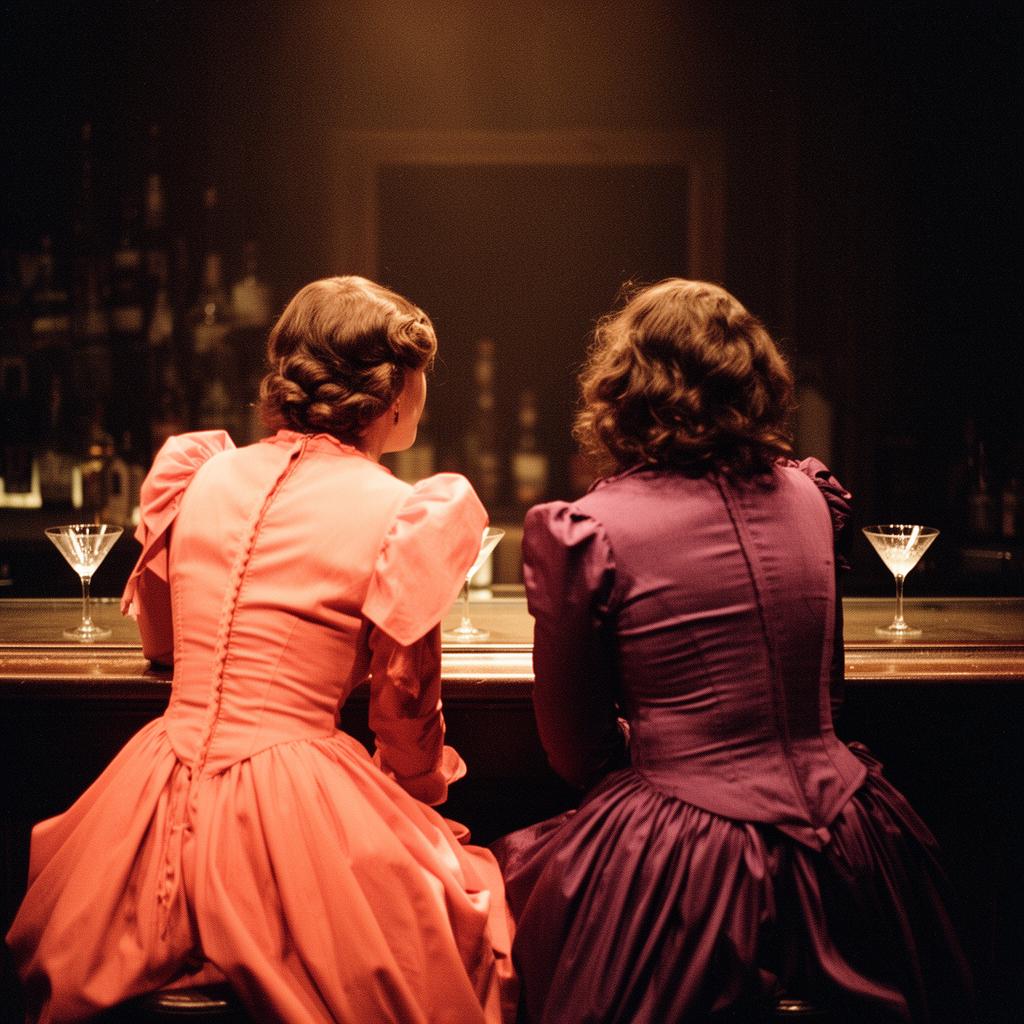 Doreen and Marge at the bar during a quiet scene
